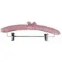 Pink Satin Padded Combination Hangers (with Bar and Non-Abrasive Clips) (Set of 25)