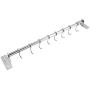 Wall Storage Rack, Stainless Steel Metal S Hooks Kitchen Utensil Hanger Cloths Hanging Rail Storage Rack Hanging Hook Organizer for Bathroom Kitchen (8 Hooks)