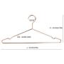 Cocomaya 17 Inch Heavy Duty Rose Gold Metal Clothes Hanger, Coat Hanger, Suit Hanger, Dress Hanger with Big Notches Pack of 10