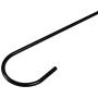 Black Stainless Steel S Hooks, Metal Plant Hangers (12 Inches, 6 Pack)