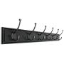 LAXF-Wall Coat Racks with Hooks/Hangers Coat Rack Bamboo Clothes Hook Dorm Room Bedroom on The Wall Wall-Mounted Hook Hanger Multifunction Straight Edge Black (Size : 96.3cm)