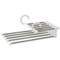 Glumes Magic Hangers Space Saving Clothes Hangers Organizer Multi Layers Metal Pant Slack Hangers Trouser Hanger - Closet Storage for Jeans Trousers Storage Pant Rack for Men Women and Kids Clothes