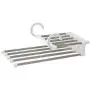Glumes Magic Hangers Space Saving Clothes Hangers Organizer Multi Layers Metal Pant Slack Hangers Trouser Hanger - Closet Storage for Jeans Trousers Storage Pant Rack for Men Women and Kids Clothes