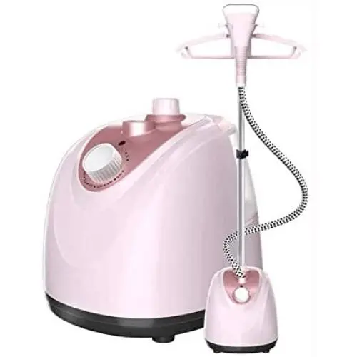 HWZXBCC 1800W,Hanging Ironing Machine, Portable Vertical Mini Electric Clothes Steamer Hand-Held Steam Iron Wrinkles Remover Travel Home Office Fast Heat-Up,Pink