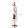 Coat Rack Standing, Solid Wood Coat Rack Floor Hanger Bedroom Clothes Rack, 8 Hooks, Disc Base (Color : Goose Yellow)