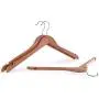 Wahdawn Aromatic Cedar Wooden Clothes Hangers Non Slip, 100% Natural Solid Wood Coat Suit Clothing Hanger (10 Pack)