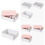 TOPBATHY 2pc Underpants Storage Boxes Plastic Panties Drawer Closet Organizer 10 Compartments Dividers Underwear Storage Boxes for Bedroom Dormitory