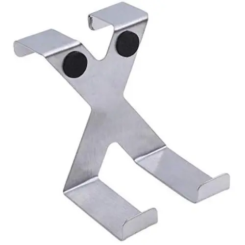 Weiy Over Door Hooks Stainless Steel Reversible Hooks Cupboard and Drawer Hooks Coat Hanger Wall Mounted Coat Rack Clothes Hat Hanger Closet Hooks for Door and Wall