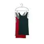 3 Pc Tank Top Closet Organizer Hangers, Black Steel, USA Patented