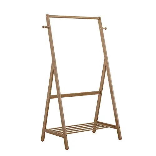 WZP Clothing Display Stand Simple Solid Wood Hanger Floor to Put Clothes Rack,Home Bedroom Mobile Storage Rack Simple Modern Coat Rack Waterproof and Moisture Proof/As Shown / 70Cm WZP Clothing Display Stand Simple Solid Wood Hanger Floor to Put Clothes Rack,Home Bedroom Mobile Storage Rack Simple Modern Coat Rack Waterproof and Moisture Proof/As Shown / 70Cm