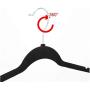 20pcs Non-Slip Flocked Velvet Huggable Hangers,Clothes Hangers Shirts Sweaters Dress Hanger Hook Drying Rack (Black) 20pcs Non-Slip Flocked Velvet Huggable Hangers,Clothes Hangers Shirts Sweaters Dress Hanger Hook Drying Rack (Black)