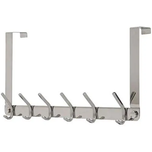 Dseap Over The Door Hook Hanger, Over The Door Towel Rack, for Coat Clothes Hat Towel Bathroom, Chromed Dseap Over The Door Hook Hanger, Over The Door Towel Rack, for Coat Clothes Hat Towel Bathroom, Chromed