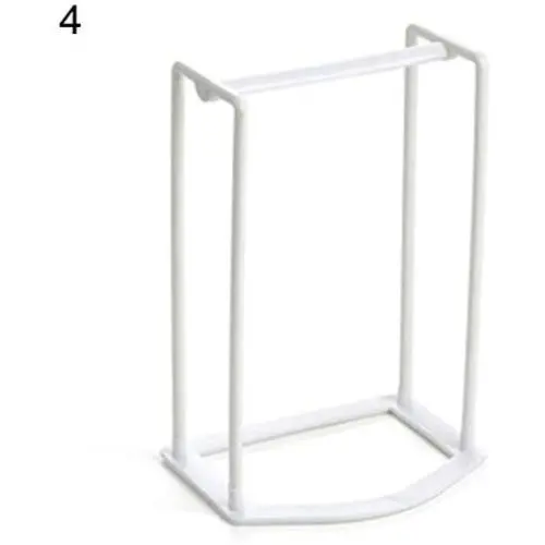 Storage Rack Practical Creative Plastic Clothes Hanger Storage Home Organizer Companion Rack for Home Kitchen - White
