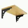 Alise 4mm-Thicker Heavy Duty Shelf Bracket Corner Brace Support Brackets Fastener 6-Inch Wall Hanging,J5206B-2P Stainless Steel Matte Black 1 Pair Alise 4mm-Thicker Heavy Duty Shelf Bracket Corner Brace Support Brackets Fastener 6-Inch Wall Hanging,J5206B-2P Stainless Steel Matte Black 1 Pair