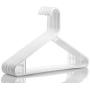 Neaties American Made White Plastic Hangers with Bar Hooks, Plastic Clothes Hangers Ideal for Everyday Use, Clothing Standard Hangers, 60pk