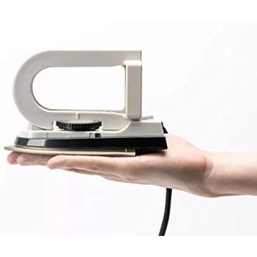 fengdu Portable Electric Iron Travel Iron Mini Iron Folding Dual Voltage Three-Speed Adjustment Palm No Use Water Lightweight Best for Travel with Anti Slip Handle and Non Stick Soleplate (White)