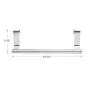 Mziart Modern Towel Bar with Hooks for Bathroom and Kitchen, Brushed Stainless Steel Towel Hanger Over Cabinet (9 inch)