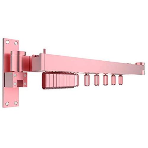 ZYH-Shelf Clothes Drying Rack, Wall Mounted Coat Dryer Retractable Folding Clothes Drying Hangers for Balcony Bedroom Indoor Outdoor,A