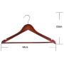 Xyijia 5 Pcs Brownish Red Wooden Hanger Suit Coat Hangers Clothes Rack Hotel Clothing Store