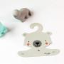 BeesClover Cute Cartoon Wooden Hanger Hanging Rack for Kids Clothes Child Room Decoration Penguin 2625cm