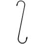 ESFUN 6 Pack 10 inch Extra Large S Hooks Black Heavy Duty Long S Hooks for Hanging Plant Extension Hooks for Kitchenware,Utensils,Pergola,Closet,Flower Basket,Garden,Patio,Indoor Outdoor Uses