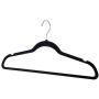 KIPB 20pcs Non-Slip Flocked Velvet Huggable Hangers Clothes Hangers Shirts Sweaters Dress Hanger Hook Drying Rack (Black)