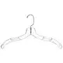 Mainetti 5400 Clear Plastic Hangers with 360 Swivel Metal Hook and Notches for Straps, Great for Shirts/Tops/Dresses, 17 Inch (Pack of 10)