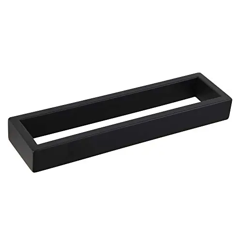 GERZ Modern Black Towel Holder SUS304 Stainless Steel Towel Hanger Towel Ring for Bathroom Lavatory Wall Mount Contemporary Style GERZ Modern Black Towel Holder SUS304 Stainless Steel Towel Hanger Towel Ring for Bathroom Lavatory Wall Mount Contemporary Style