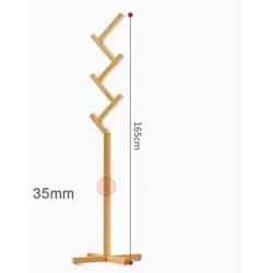 SN Standing Coat Rack Tree Free Creative Wood Hangers 8 Hooks entryway Hall Stand Clothing for Coats, Hats, Scarves, Umbrellas,Clothes Scarves (Color : Black)