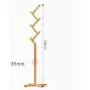 SN Standing Coat Rack Tree Free Creative Wood Hangers 8 Hooks entryway Hall Stand Clothing for Coats, Hats, Scarves, Umbrellas,Clothes Scarves (Color : Black)