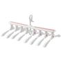 1Pcs Multi-Function Retractable Clothes Hangers Home Wardrobe Storage Rack Folding Windproof Plastic Hanger (Color : Pink)