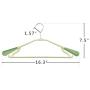 VECKLI Non-Slip Clothes Hangers, Wide Shoulder, Closet Space Saving, Pack of 10