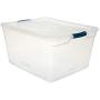 Rubbermaid Cleverstore Clear 71 QT Pack of 4 Stackable Large Storage Containers with Durable Latching Clear Lids
