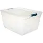 Rubbermaid Cleverstore Clear 71 QT Pack of 4 Stackable Large Storage Containers with Durable Latching Clear Lids