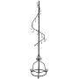 MyGift Elegant Black Metal 14 Hook Spiral Coat Hanger/Bag Display/Garment Rack Stand