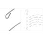 HJYPYJ Magic Hanger,Household Iron Folding Hanger,Multi-Layer Storage Space-Saving Organizer Hangers, Durable/White / 6 pcs