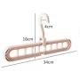 10pcs Random Color Space Saving Hangers Multi-Functional 9 in 1 Magic Clothes Hangers Closet Organizer Foldable