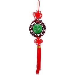 Crane Wood Jade Hanger