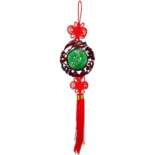 Crane Wood Jade Hanger