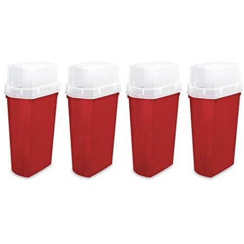Sterilite 30 Inch Holiday Gift Wrapping Paper Storage Boxes with Lid (4 Pack)