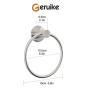 GERUIKE Adhesive Towel Ring Wall Mount Hand Towel Ring Self Adhesive Towel Hanger Stainless Steel Rustproof Brushed Bathroom Hardware