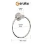 GERUIKE Adhesive Towel Ring Wall Mount Hand Towel Ring Self Adhesive Towel Hanger Stainless Steel Rustproof Brushed Bathroom Hardware