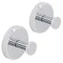 HOME SO Bathroom Hook with Suction Cup Holder - Removable Shower & Kitchen Hooks Hanger for Towel, Bath Robe, Coat, Loofah (2-Pack)