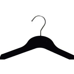 Black Velvet Hangers for Clothes- Heavy Duty Coat Hangers Non Slip Velvet- Slim and Space Saving Clothing Hangers for Top, Shirt, Sweater and Other Dress- Durable Suit Hangers (18, Standard)