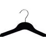 Black Velvet Hangers for Clothes- Heavy Duty Coat Hangers Non Slip Velvet- Slim and Space Saving Clothing Hangers for Top, Shirt, Sweater and Other Dress- Durable Suit Hangers (18, Coat Hangers)