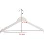 BIBIBA 5Pcs Wooden Hanger Anti Slip Clothes Coat Garment Suit Shirt Trouser Rack White 44.5 X 22.5Cm,