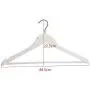 BIBIBA 5Pcs Wooden Hanger Anti Slip Clothes Coat Garment Suit Shirt Trouser Rack White 44.5 X 22.5Cm,