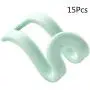 Seaskyer 15Pcs Creative Mini Flocking Clothes Hanger Home Easy Hook Closet Organizer (Green)