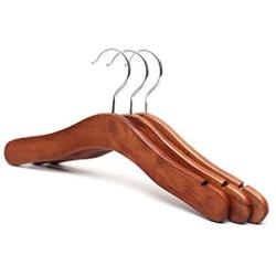 DNJKSA 5 pcs/lot Child Wood Hanger Clothes Rack Baby Clothes Rack Wooden Hangers for Clothes(Random Color)