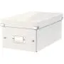 Leitz Click & Store Storage Box, DVD Organizer Boxes with Lid, Collapsible, Stackable, Patented Design, Bin, Cabinet, Desk Organizer, White (60420001) Leitz Click & Store Storage Box, DVD Organizer Boxes with Lid, Collapsible, Stackable, Patented Design, Bin, Cabinet, Desk Organizer, White (60420001)